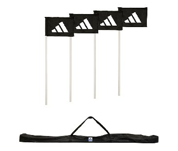 Corner Flag kit, set of 4 includes poles, bases, and carry bag