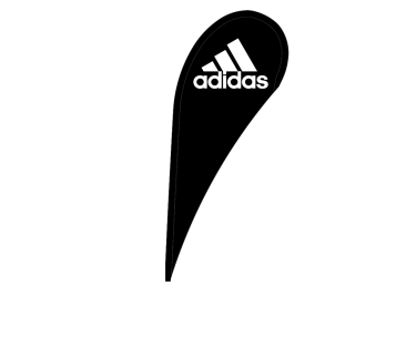 adidas 11' Tear Drop Flag Fabric Only